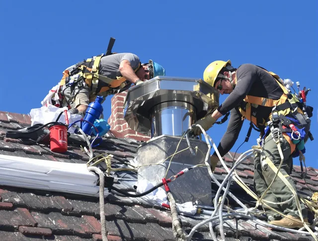 Protective chimney cap installed by Danbury Chimney Sweep in Danbury, CT