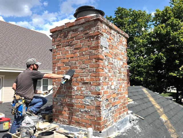 Completed chimney rebuild by Danbury Chimney Sweep in Danbury, CT