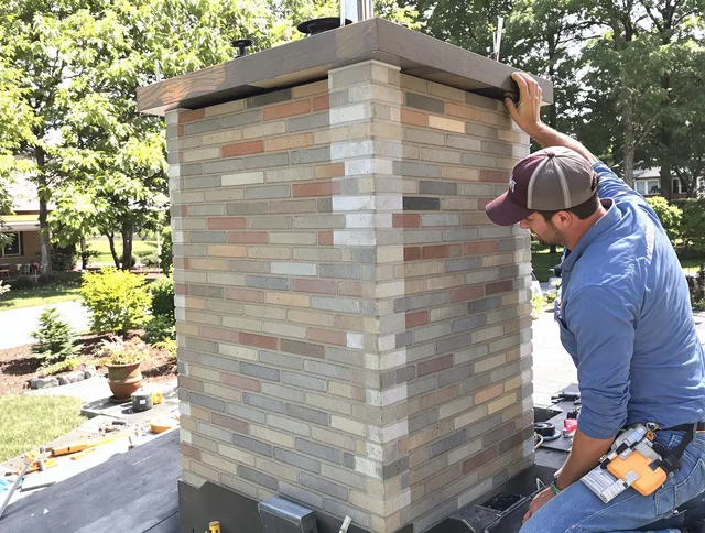 Danbury Chimney Sweep completing a modern chimney remodel in Danbury, CT
