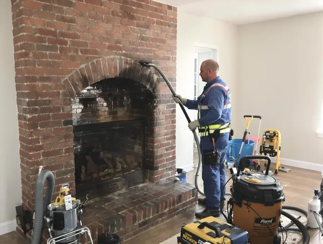 Danbury Chimney Sweep expert performing detailed chimney sweep in Danbury, CT