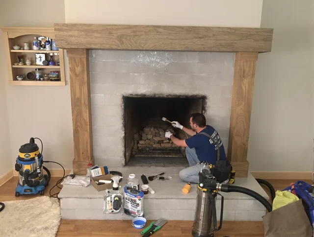 Detailed creosote removal process by Danbury Chimney Sweep in Danbury, CT