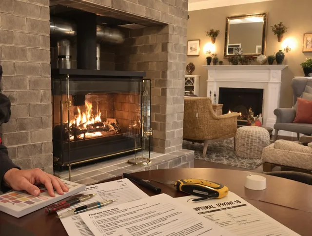 Danbury Chimney Sweep verifying fireplace safety measures in Danbury, CT